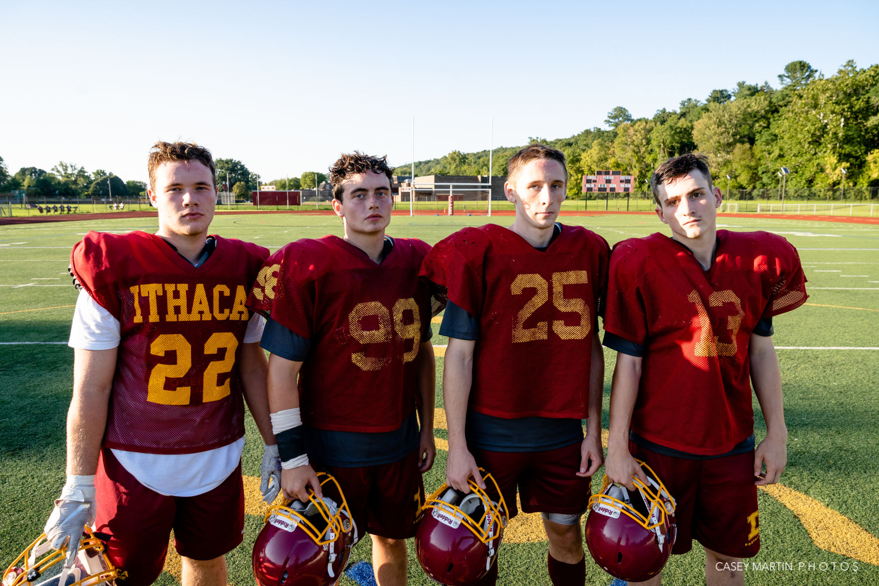 Captains of Ithaca High School’s 2019 football team